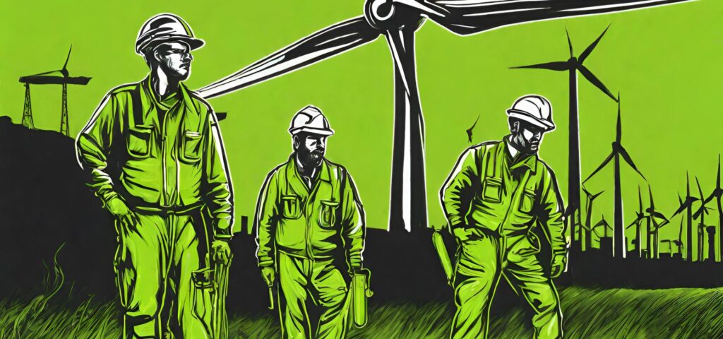 Wind Power Workers 